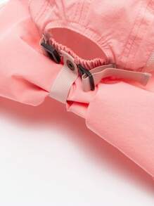 mini bala Kids' Lightweight Breathable Sun Hat, Summer Design For Boys And Girls - Pink Orange - View 5