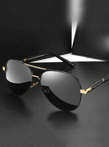1pc Vintage European & American Style Fashion Glasses, Fashion Men's Glasses, Classic Gentlemanly Appearance, High Quality Horn-Rimmed Glasses, Unisex Driving Fashion Glasses