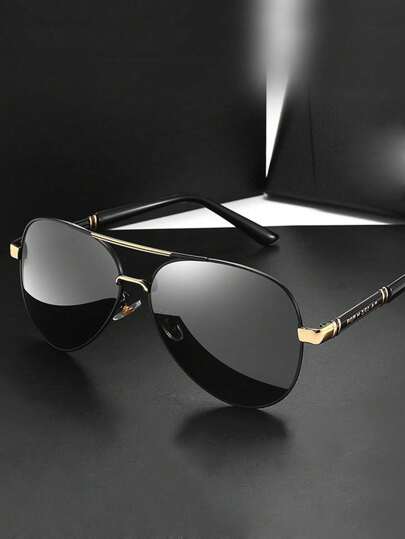 1pc Vintage European & American Style Fashion Glasses, Fashion Men's Glasses, Classic Gentlemanly Appearance, High Quality Horn-Rimmed Glasses, Unisex Driving Fashion Glasses