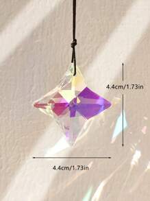 2pcs Crystal Ornaments Star Sun Catcher Rainbow Maker Glass Hanging Pendant Ornaments For Home Garden Decoration Gifts Birthday Graduation - Colorful - View 7