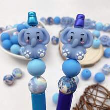 25/30pcs 2D, 3D Animal Silicone Beads Set, Suitable For DIY Jewelry Making - Focal Beads For Pens, Necklaces And Keychains - Craft Gift Bead Set For Jewelry Making - Animal Silicone Bead Set - View 5