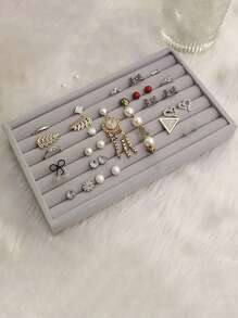 1 件珠宝展示托盘，珠宝架礼物女士女孩 - 灰色 - 查看 1