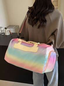 休闲大容量渐变防水运动健身行李包男女便携干湿分离适合健身瑜伽旅行带独立鞋隔层