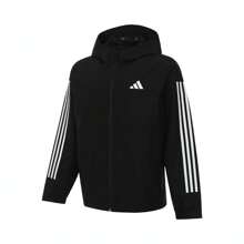 Adidas 2025 Men's ESS 3S R.R JKT Woven Hooded Jacket JD1043 - Black - View 1