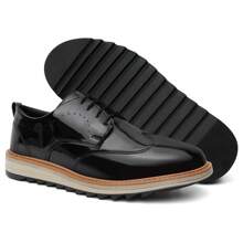 Kit Oxford Masculino Sapato Social Envernizado Sola Tratorada Amarração Palmilha Confort Brinde 37 Ao 46 + Carteira E Cinto