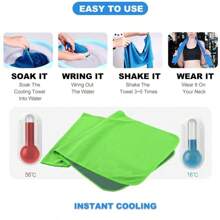 5pcs Quick-Dry Cooling Towels - Reusable, Breathable Polyester Blend, Soft Breathable Microfiber Towel, Moisture-Wicking, Cold Feel Ice Towel, Fade-Resistant Sports & Gym Towels For Summer Outdoor Activities, Ice Towels, Fitness, Running