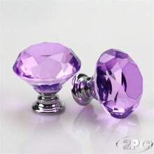 10 peças de maçanetas de armário de vidro de cristal, maçanetas de porta de móveis de cômoda, puxadores de gaveta, gaveta em formato de diamante de 30 mm, para guarda-roupa e armário, puxadores de maçanetas de armário, puxadores de maçanetas de gaveta de cozinha com parafusos