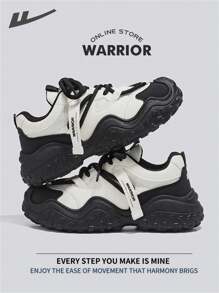 Warrior Comfortable Street Style Chunky Shoes For Women Spring And Summer Lightweight Comfortable Breathable Running Shoes Modest Style Casual Sneakers Applicable Throughout The Yearwear-Resisting All-Day Wear Training Sneakers - Beige/Black - View 8