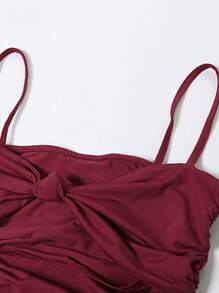 Sexy Cut-Out Side Slit Backless Mesh Strap Multi-Layer Ruffle Maxi Dress For Women, Graduation Party Outfit