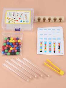 1 Box Kids Bead Pinching & Ball Pick Up Sensory Toy, Fine Motor Skill, Logic&Concentration Training Developmental Toy