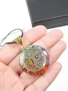 1pc/Set Round, Moon, Rectangular, Slim Rectangular 7 Chakra Necklace And Bracelet Combination, Best Gift For Family And Friends