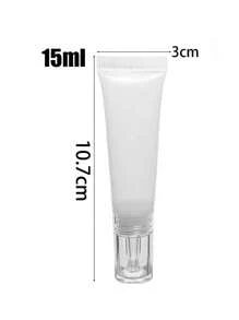 1 件/3 件+填充物可再填充瓶带盖空滴管瓶透明塑料粉底霜霜旅行化妆品样品容器，美容软管 10/15ml 防晒霜液体液体粉底液可重复使用挤压瓶，透明滴管空瓶
