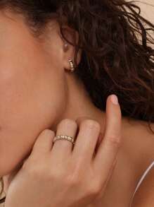 Stilvolle einzigartige 925 Sterling Silber exquisite Zirkonia Creolen, hochwertig für den täglichen Gebrauch von Frauen