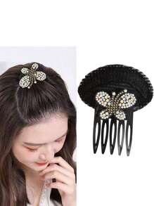 1/2pcs Fashionable Thickening Invisible Foam Puff Hair Booster Device, Bangs Styling Clip, Hair Accessories For Women ,Comb Hair ,Hair Styling Tools