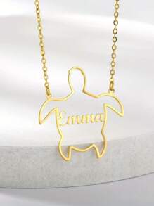 Customized Personalized Cute Name Necklace, Stainless Steel Customized Letter Necklace Gift For Girl