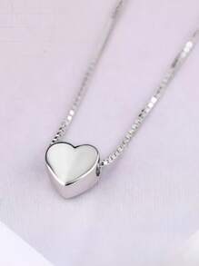 BALMORA 1pc 925 Silver Summer Beach Heart-Shaped Ankle Chain For Women To Wear Fashionable Foot Accessories, Birthday Gift, Jewelry Gift - Silver - View 3