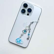 Handmade Beaded Cute Cartoon Ocean Animal Whale & Shark Phone Charm, Polka Dot Decor Keychain For Phone, Accessories Gifts For Mother, Family, Friends, Birthday, Holiday Phone Chain