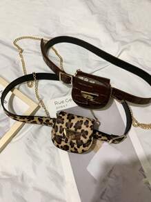 Fashionable Women's Waist Bag, Two Ways Of Wearing, Exquisite Leather Waist Bag With Chain And Belt, Exquisite And Versatile, Suitable For Going Out, Traveling, Daily Use, Placing Cosmetics, Mirrors, Tissues, And Also Suitable For Giving To Family, Friends, Birthday Gifts, Holiday Gifts, It Is The Best Mother's Day Gift, Teacher's Day Gift
