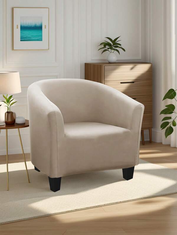 1pc Modern Solid Color High Elasticity Splash-Proof Bathtub Slipcover, Soft & Comfortable, Dust-Proof & Dirt-Resistant, Available In Multiple Colors, Suitable For Living Room & Bedroom Sofa