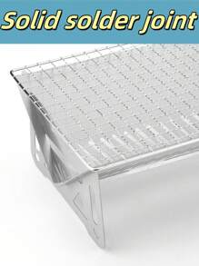 1 Stück faltbarer Edelstahl Campingkochset, tragbarer Grill für den Außenbereich