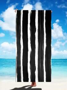 Microfiber Colorful Striped Print Quick Drying Beach Mat/Yoga Mat, Sunscreen Shawl, Suitable For Travel, Camping, Swimming, Picnic, Home Daily Use, Bath Towel, Beach Towel 70*140cm 1pc Or Extra Large 90*180cm Bath/Beach Towel 1pc Summer Travel,Vacation Holiday Bathroom Decor Beach Essentials