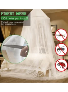 1 PIEZA Red mosquitera de cama para niñas, dosel de cama King, cortinas de cama con dosel de tamaño Queen que cuelgan del techo, carpa con red mosquitera de estilo de cúpula para cama individual de niña, para camas de adulto, elegantes cortinas de cama con dosel tamaño King/Queen para niñas, carpa con red mosquitera de estilo de cúpula elegante, decoración para cunas y camas de adultos
