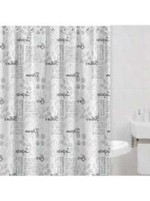 1PC 180*180cm Rèm tắm chống thấm nước 100% PVEA Rèm ngăn phòng tắm hình vuông lớn Rèm tắm ngăn cách khô và ướt Trang trí phòng tắm Phụ kiện phòng tắm mùa hè - Mẫu chữ cái tiếng Anh - Xem 2