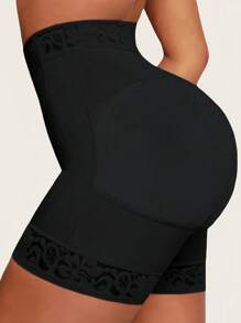 1件装女士高腰塑身短裤，收腹提臀瘦身内衣，适合各种场合或运动 - 黑色 - 查看 3