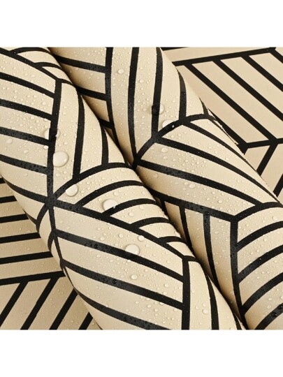 Roll Self Adhesive Home Wallpaper, Geometric Rectangular Contact Paper, Peel Stick, Waterproof Removable Living Room Kitchen Bedroom Dormitory Furniture Refurbishment Fall Aesthetic Wallpaper Wand Bathroom ation Stuff Ho Art Paper Stickers Sticker view 2