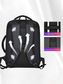 Sac à dos pour ordinateur portable professionnel de 15,6 pouces, sac à dos pour ordinateur portable en PU, sac à dos pour ordinateur portable de voyage, sac à dos de cabine, sac à dos pour ordinateur portable extensible pour hommes, sac à dos pour le collège