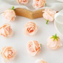 5PCS/10PCS Artificial Silk Rose Head, Rosebud Rose Flowers Bouquets Room Decor Fall Decor Bouquets Fake Plants For Centerpieces For Spring Autumn Decorations Wedding Vase For Home Dining Room Bedroom Decorations, Festival Birthday Party Accessories, Outdoor Garden Decorations Gifts Graduation