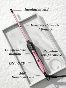 CRASTS 9mm Diameter Hair Curler,Heating Fast, Two Temperature Settings , Easily And Quickly Make Hairstyles,Home Use,Hair Care Gift HC-037