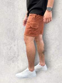 Kit 3 Cargo Bermuda Shorts In Premium Linen - 鏽棕色 - 查看 2