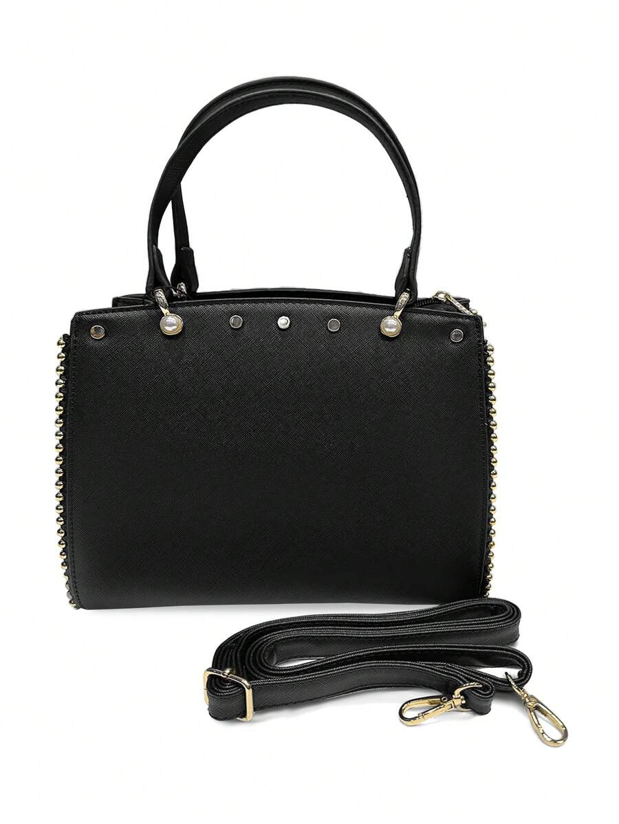 Bolso Casual Elegante de Personalidad de Lujo de PU Semi-Estructurado Tipo Tote con Correa Desmontable, Apropiado para Vacaciones, Fiestas, Negocios, Verano, Estilo Old Money, Fin de Semana, Regalo