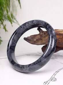 Bestselling Natural Jade Bangle, Fashion Women's Lucky Bracelet, Jewelry Gift For Girlfriend (Natural Jade Surface May Have Mineral Spots And Patterns, Which Is Normal), With Gift Box
