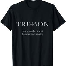 Anti-Trump Treason  TRE45ON Distressed Impeach T-Shirt T-Shirt - Black - View 1