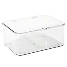 1pc Tea Storage Box With Cover, Transparent Dust-Proof Tea Table Tea Leaves Teacup Organizer, Tea Set Holder