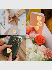 500pcs/1Rolls Kraft Paper Round Self-Adhesive Label Item Category Name Sticker Personalized Label Love Self-Adhesive Label Item Category Name Sticker Personalized Label DIY Holiday Decorating Baking Stickers