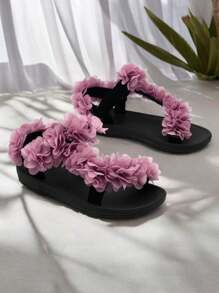 Royalfashionwomen's Sandals With Flowers Alferroy Stylish Sandals Summer Sandals For Women
