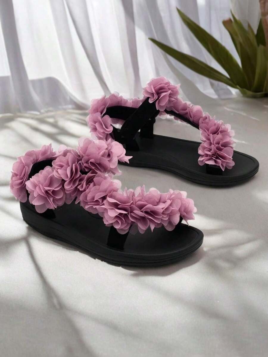 Royalfashionwomen's Sandals With Flowers Alferroy Stylish Sandals Summer Sandals For Women