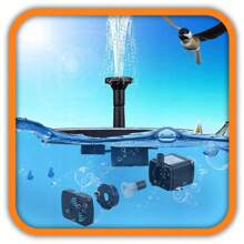 Bird Bath Fountain Pump Kit, Outdoor Solar Powered Water Pump Kit With 6 Nozzles, Fountain Solar Panel For Bird Bather, Garden Pond, Backyard Swimming Pool, Solar Pump For Outdoor Aquarium, SOLAR GARDEN FOUNTAIN FLOATING WATER PUMP WATER MESH FOR POND