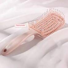 1 pièce Peigne de coiffure avec des côtes ajourées, peigne en nylon pour les moustiques, peigne carré à bascule, grand peigne incurvé. Convient pour démêler les cheveux et résoudre divers problèmes capillaires. Peut également être offert comme cadeau pour la mère, la petite amie, les amis ou le patron pour diverses occasions
