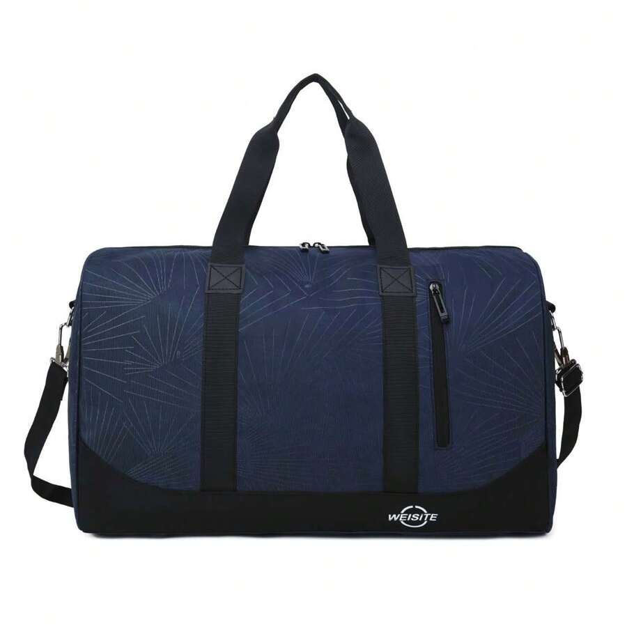 大容量健身包，乾濕分離，防水。適合瑜珈、健身、旅行和休閒。可作為旅行包肩背、肩背或手提 - 藏蓝色 - 查看 1