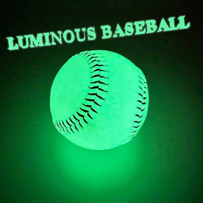 官方尺寸 9 英寸 5OZ 夜光棒球 PU 皮革材质可发光，适合白天和夜间比赛，以及球迷、游戏和举重棒的训练礼物