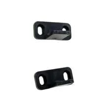 1 Set Of 2 Items Black Floor Track Sliding Barn Door Hardware Bypass Door Track + Bumper, Barn Door Hanging Rail Hardware Accessories, No Need Groove Floor