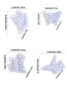 Resin Epoxy Molds For DIY Crafts - Crystal Teardrop, Origami Crane, Butterfly Pendant Jewelry Making Silicone Molds - White - View 17