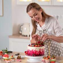 Multiple Pieces Halloween Kitchen Strawberry Cream Cake Baking Supplies, Kitchen Tools, Baking Accessories, Baking Supplies, Cake Stands, Candy Stands, Cake Decorations, Baking Molds, Suitable For Weddings, Holiday Parties, Strawberry Theme Parties, Baby Showers, Friend Gatherings, Best Gifts For Baking Friends