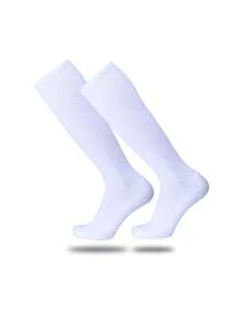 1 Pair Children Over-The-Knee Football Socks, Ages 2-12, Solid Color, Non-Slip Towel Bottom, Thickened Sports Socks, Suitable For Outdoor Sports, Cycling, Hiking, Football, Running And Outdoor Activities - Multicolor - View 19