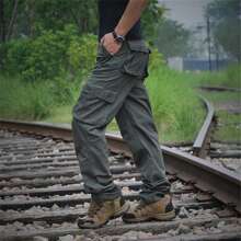 Pantalón Táctico Militar Impermeable Y Cortavientos - Verde militar - Ver 5