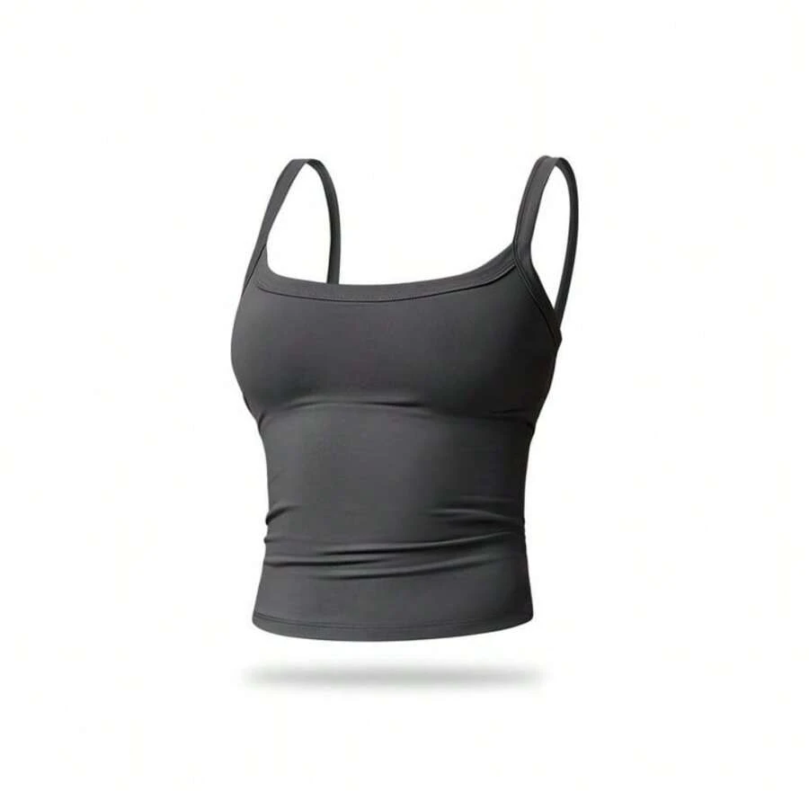 Women's Solid Wireless Sports Bra, Quick Drying Breathable Comfortable Sports Vest, Ladies Sportswear For Indoor Outdoor Wear